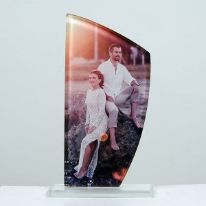 Kişiye Özel 13x18 cm Fotoğraf Baskılı Kristal Cam